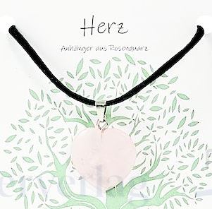 Anhänger - Herz Rosenquarz